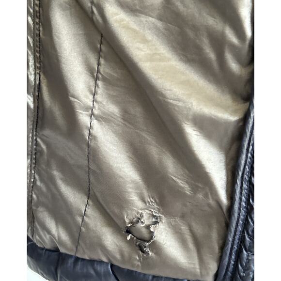 Andrew Marc Navy Blue Puffer Down Jacket Small Packable Lightweight Hooded - Picture 6 of 9